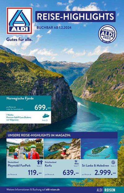 Aldi Nord Katalog in Stralsund | REISE-HIGHLIGHTS | 2.2.2024 - 31.3.2024