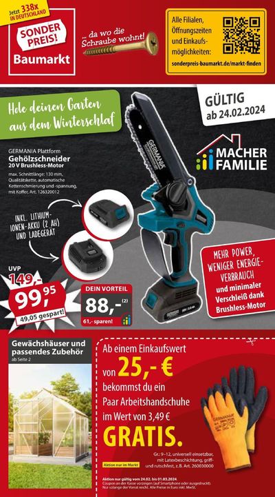 Angebote von Baumärkte und Gartencenter in Berlin | SONDER PREIS! in Sonderpreis Baumarkt | 21.2.2024 - 24.2.2024