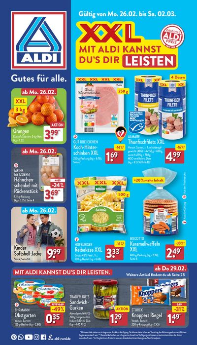 Angebote von Discounter in Köln | Aldi Nord flugblatt in Aldi Nord | 23.2.2024 - 8.3.2024