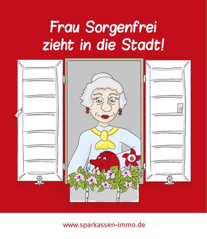 Sparkasse Katalog in Köln | Frau Sorgenfrei zieht in die Stadt | 27.2.2024 - 31.12.2024