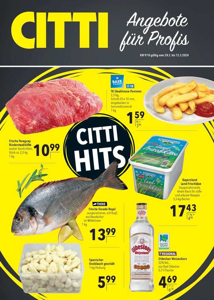 CITTI Markt Katalog | Aktuelle Angebote für Profis | 28.2.2024 - 12.3.2024
