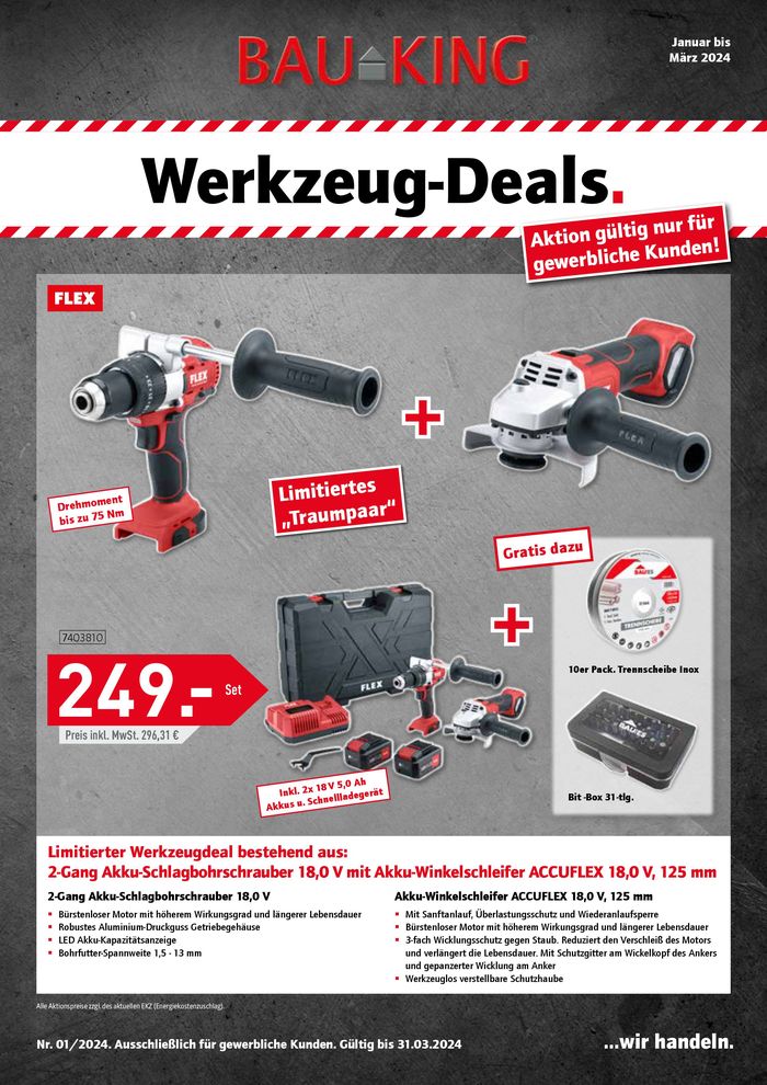 Bauking Katalog in Tostedt | Werkzeug-Deals. | 28.2.2024 - 31.3.2024