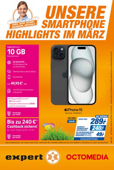 Angebote von Elektromärkte in Achern | Unsere Smartphone Highlights Im MÄRZ in expert Octomedia | 1.3.2024 - 31.3.2024