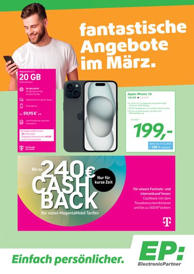 Angebote von Elektromärkte in Garmisch-Partenkirchen | fantastiche Anegbote im MÄRZ in Electronic Partner EP | 1.3.2024 - 31.3.2024