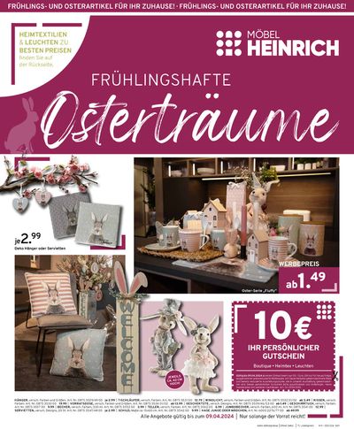 Angebote von Möbelhäuser in Gütersloh | FRÜHLINGSHAFTE OSTERTRAUME in Möbel Heinrich | 7.3.2024 - 9.4.2024