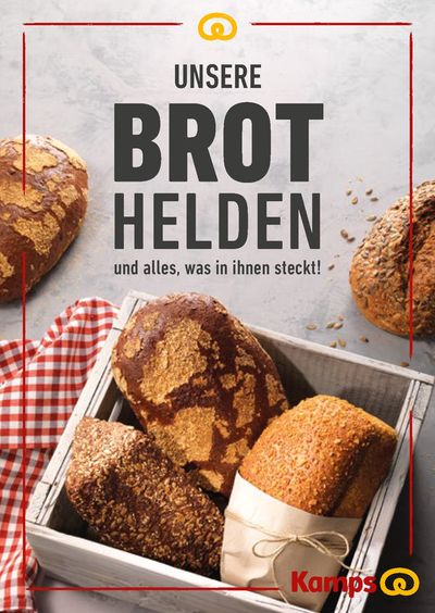 Angebote von Restaurants | UNSERE BROT HELDEN und alles, was in ihnen steckt! in Bäckerei Kamps | 11.3.2024 - 31.12.2024