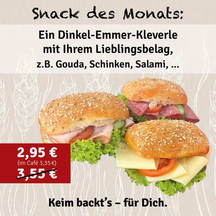 Bäckerei Keim Katalog in Reutlingen | Der neue Snack des Monats hat's in sich! | 11.3.2024 - 31.3.2024