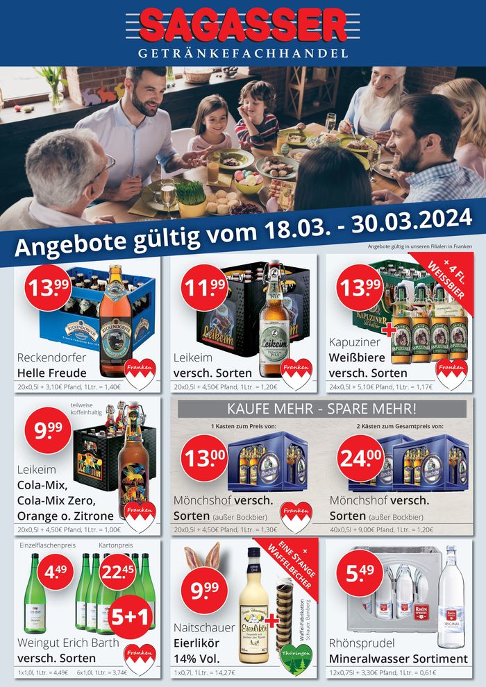 Sagasser Katalog in Kulmbach | Unsere aktuellen Angebote auf einen Blick! | 18.3.2024 - 30.3.2024