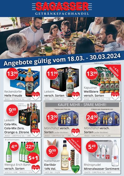 Angebote von Supermärkte in Erlangen | Unsere aktuellen Angebote auf einen Blick! in Sagasser | 18.3.2024 - 30.3.2024