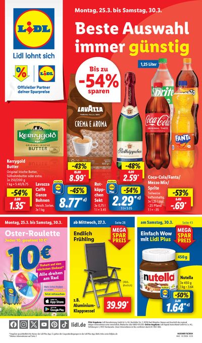 Angebote von Supermärkte in Wittmund | Beste Auswahl immer günstig in Lidl | 25.3.2024 - 30.3.2024