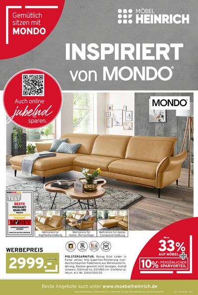 Angebote von Möbelhäuser in Düren | Möbel Heinrich flugblatt in Möbel Heinrich | 21.3.2024 - 9.4.2024