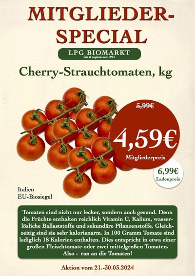 LPG Biomarkt Katalog in Berlin | Mitgliederspecial | 21.3.2024 - 4.4.2024