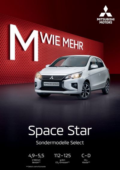 Mitsubishi Katalog in Berlin | Space Star | 21.3.2024 - 21.3.2025