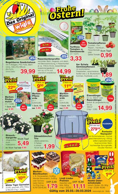 Angebote von Supermärkte in Osterode am Harz | Wiglo Wunderland katalog in Wiglo Wunderland | 23.3.2024 - 6.4.2024
