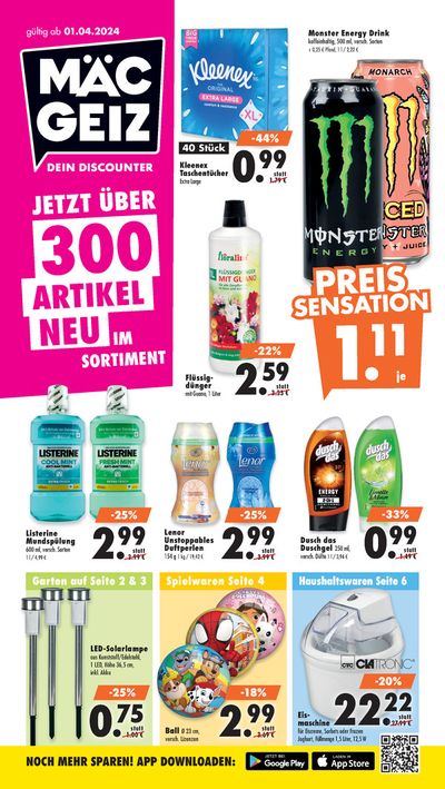 Angebote von Supermärkte in Einbeck | Mäc Geiz flugblatt in Mäc Geiz | 23.3.2024 - 6.4.2024