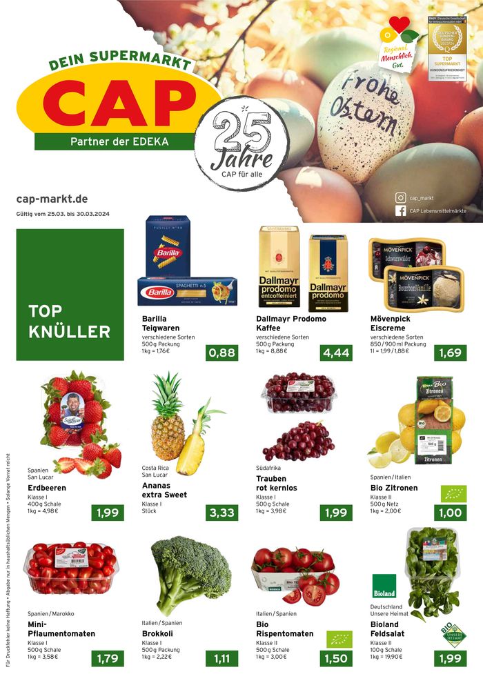 CAP Markt Katalog in Saarbrücken | CAP Markt Angebot | 25.3.2024 - 30.3.2024