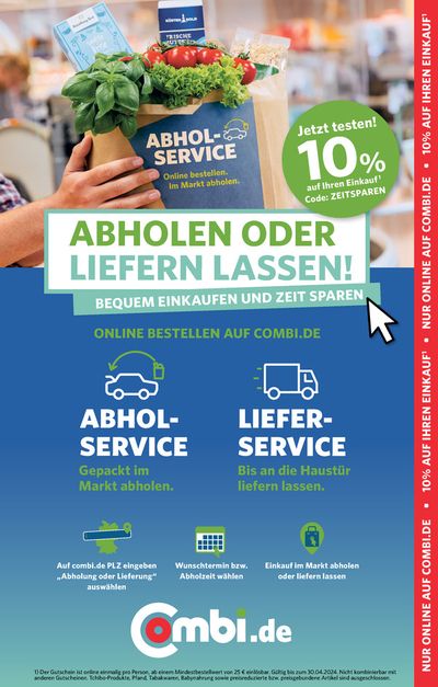 Angebote von Supermärkte in Wilhelmshaven | ABHOLEN ODER LIEFERN LASSEN! in Combi Markt | 24.3.2024 - 30.3.2024