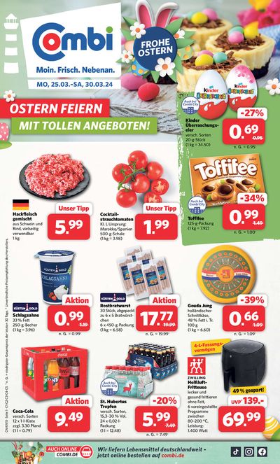 Angebote von Supermärkte in Wilhelmshaven | Markt - Angebote in Combi Markt | 24.3.2024 - 30.3.2024