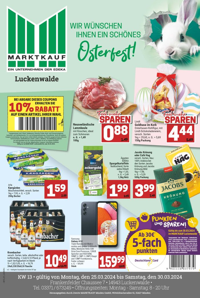 Marktkauf Katalog in Luckenwalde | Aktueller Prospekt | 24.3.2024 - 7.4.2024