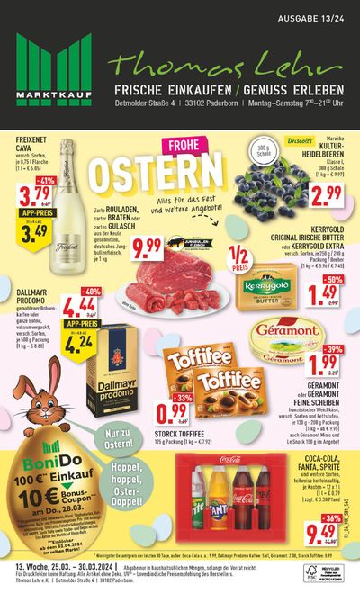 Angebote von Supermärkte in Paderborn | Aktueller Prospekt in Marktkauf | 24.3.2024 - 7.4.2024