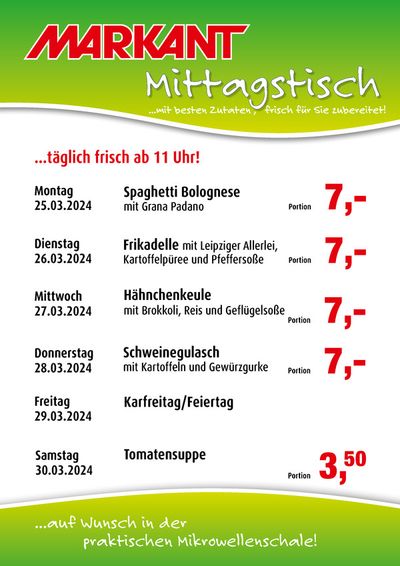 Angebote von Supermärkte in Hamburg | Markant flugblatt in Markant | 24.3.2024 - 7.4.2024
