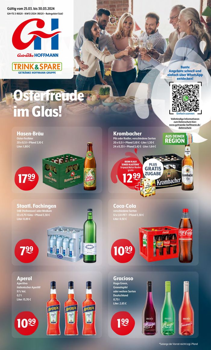 Trink und Spare Katalog in Ahlen | Trink und Spare flugblatt | 25.3.2024 - 30.3.2024