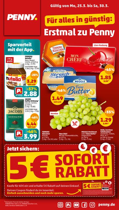 Angebote von Supermärkte in Neuruppin | Prospekt Penny in Penny | 25.3.2024 - 30.3.2024