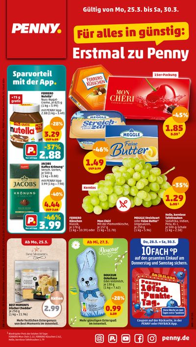 Angebote von Supermärkte in Luthestadt Wittenberg | Prospekt Penny in Penny | 25.3.2024 - 30.3.2024