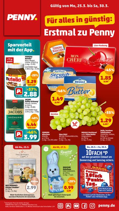 Angebote von Supermärkte in Hanau | Prospekt Penny in Penny | 25.3.2024 - 30.3.2024