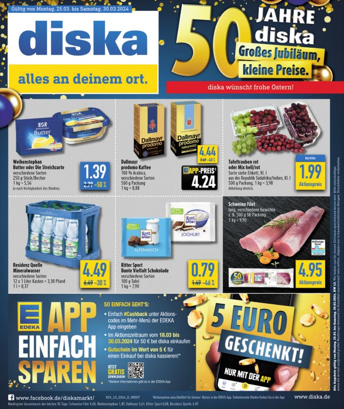 diska Katalog in Erlangen | Diska flugblatt | 25.3.2024 - 8.4.2024