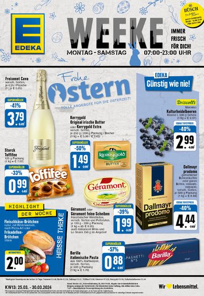 Angebote von Supermärkte in Köln | Edeka flugblatt in EDEKA | 24.3.2024 - 30.3.2024