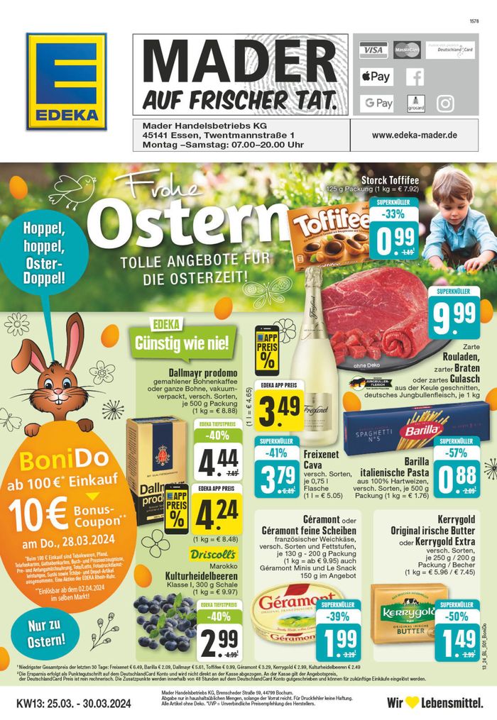 EDEKA Bochum Brenscheder Straße 59 Angebote und Öffnungszeiten