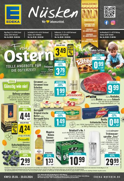 Angebote von Supermärkte in Soest | Edeka flugblatt in EDEKA | 24.3.2024 - 30.3.2024