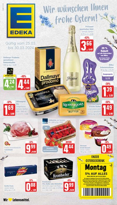Angebote von Supermärkte in Norderstedt | Edeka flugblatt in EDEKA | 24.3.2024 - 30.3.2024