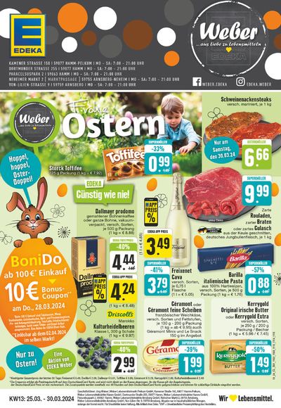 Angebote von Supermärkte in Werne | Edeka flugblatt in EDEKA | 24.3.2024 - 30.3.2024