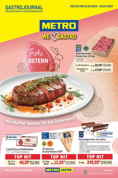 Angebote von Supermärkte in Uelzen | GastroJournal in Metro | 21.3.2024 - 3.4.2024