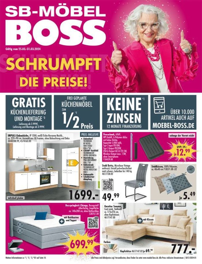SB Möbel Boss Katalog in Castrop-Rauxel | SB Möbel Boss flugblatt | 25.3.2024 - 31.3.2024