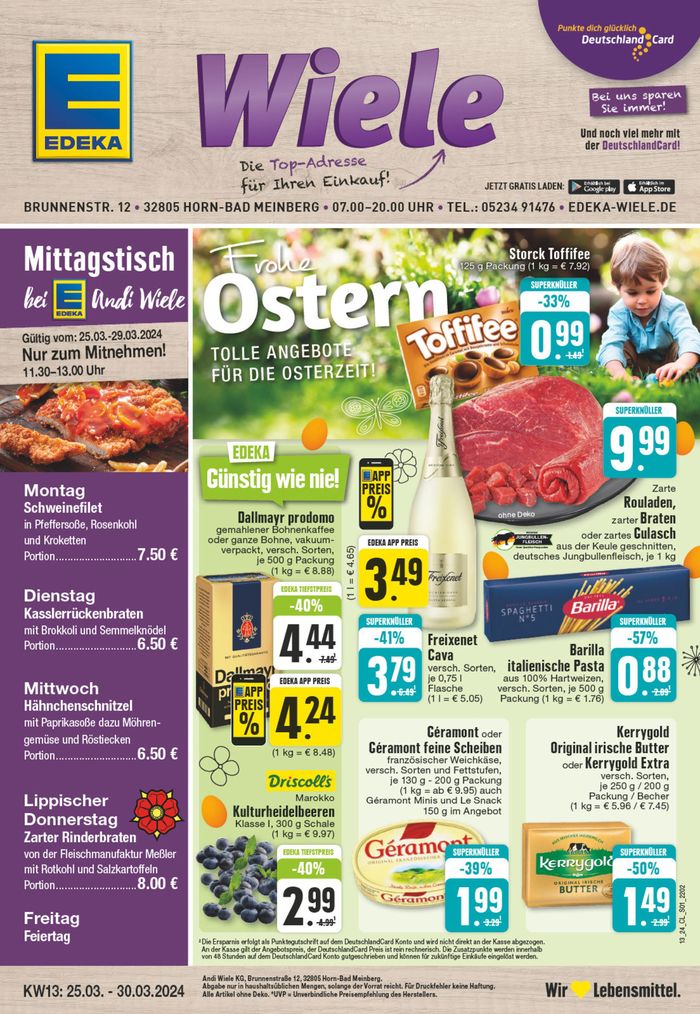 EDEKA Katalog in Horn-Bad Meinberg | Edeka flugblatt | 24.3.2024 - 30.3.2024