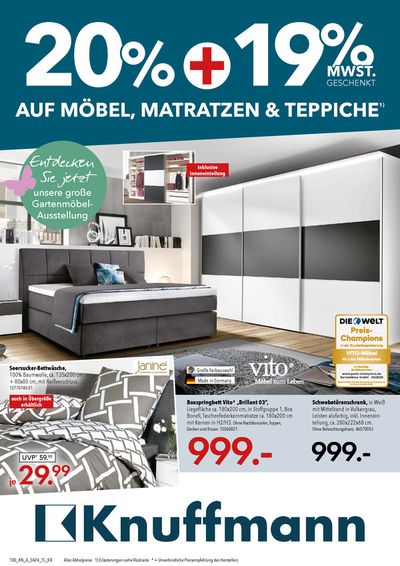 Angebote von Möbelhäuser in Neuss | KN A 0424 in Franz Knuffmann | 27.3.2024 - 10.4.2024
