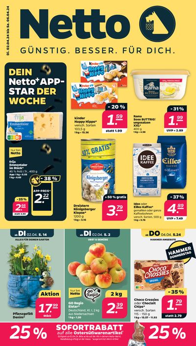 Angebote von Kaufhäuser in Reinbek | Netto flugblatt in Netto | 31.3.2024 - 6.4.2024