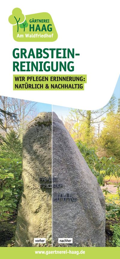 Gärtnerei Haag Katalog in Stuttgart | GRABSTEINREINIGUNG | 27.3.2024 - 31.12.2024