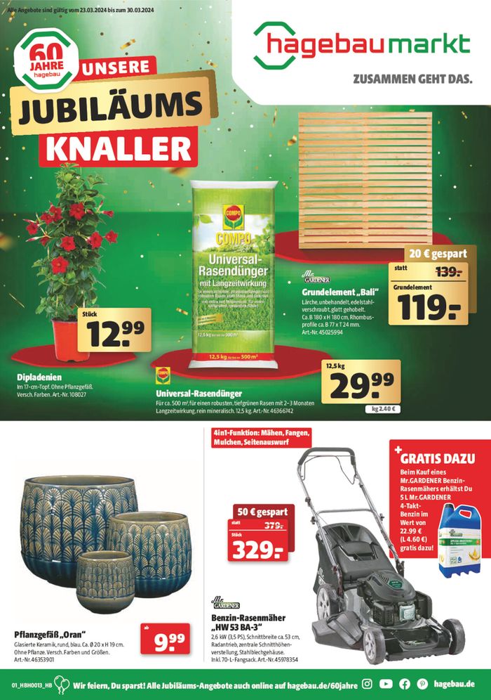 hagebau Fachhandel Katalog in Wennigsen (Deister) | Aktuelle Werbung! | 27.3.2024 - 30.3.2024