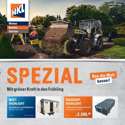 Angebote von Baumärkte und Gartencenter in Potsdam | HKL SPECIAL in HKL Baumaschinen Center | 27.3.2024 - 30.6.2024