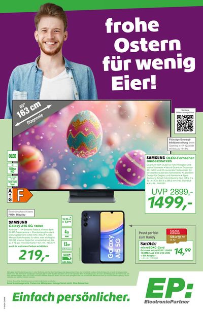 Angebote von Elektromärkte in Oberhausen | Electronic Partner EP flugblatt in Electronic Partner EP | 22.3.2024 - 6.4.2024