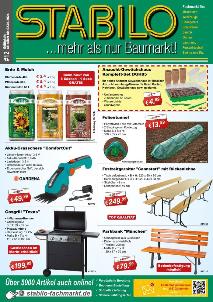 Stabilo Fachmarkt Katalog in Mengen | AKTUELLE PROSPEKTE | 28.3.2024 - 2.4.2024