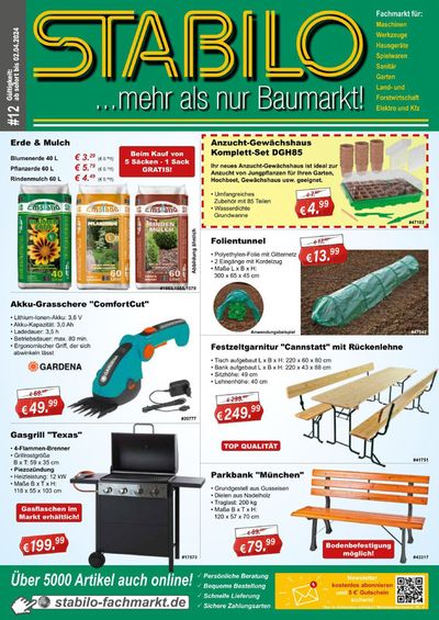 Angebote von Baumärkte und Gartencenter in Detmold | AKTUELLE PROSPEKTE in Stabilo Fachmarkt | 28.3.2024 - 2.4.2024