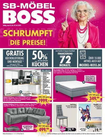 Angebote von Möbelhäuser in Burg (Jerichower Land) | SB Möbel Boss flugblatt in SB Möbel Boss | 1.4.2024 - 7.4.2024