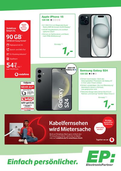 Angebote von Elektromärkte in Zittau | Electronic Partner EP flugblatt in Electronic Partner EP | 1.4.2024 - 30.4.2024