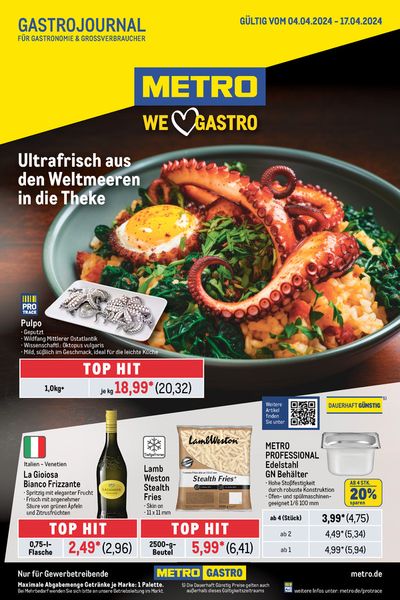 Angebote von Supermärkte in Bad Vilbel | GastroJournal in Metro | 4.4.2024 - 17.4.2024