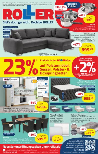 ROLLER Katalog in Essen | ROLLER flugblatt | 7.4.2024 - 20.4.2024